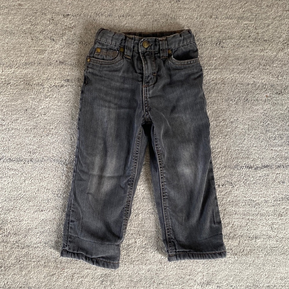 Cozy Fleece-Lined Gray Jeans